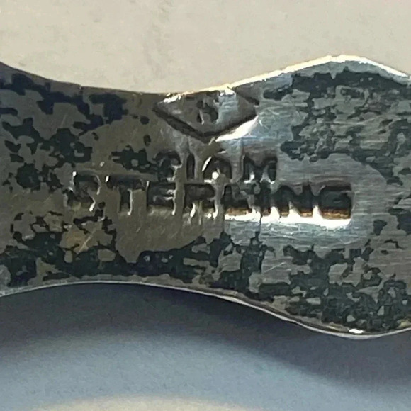 SIAM STERLING SILVER HINGED BANGLE BRACELET. VINTAGE - Picture 8 of 11